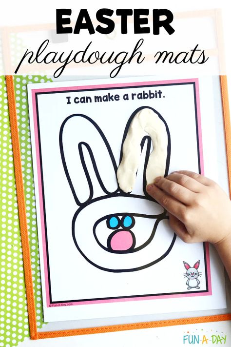 Easter Playdough Mats Free Printable - Fun-A-Day! Easter Lesson Plans Preschool, Easter Playdough Mats, Easter Playdough, Kindergarten Easter Crafts, Easter Activities For Preschool, Easter Kindergarten, Easter Play, Easter Lessons, Play Dough Mats