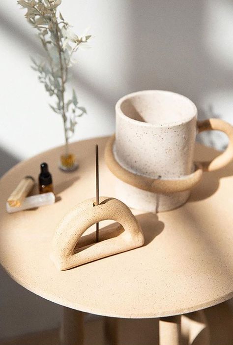 Moon Incense Holder, Moon Incense, Cleansing Ritual, Organic Forms, Tropical Party, Incense Holders, Stoneware Ceramics, Diy Clay Crafts, Pottery Making