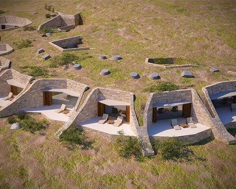 Casa Cook Hotel, Mediterranean Hotel, Underground Architecture, Underground Building, Underground Houses, Underground Home, Underground Living, Earth Sheltered Homes, Underground House