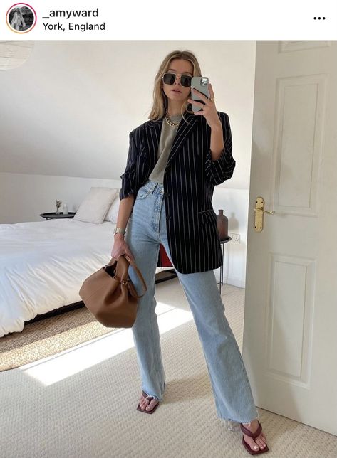 Amy Ward, Oversized Tailoring, Jeans Wide, Outfit Jeans, Fall Looks, Look Chic, Jean Outfits, Fashion Inspo Outfits, Fashion Inspo