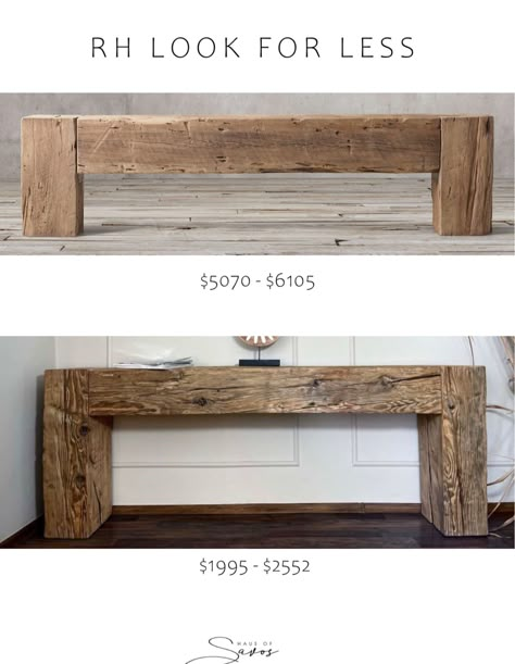 Thick Wood Console Table, Wood Beam Entry Table, Rustic Wood Bench Entryway, Wood Beam Console Table, Rustic Wooden Console Table, Reclaimed Wood Entry Table, Chunky Wood Console Table, Diy Reclaimed Wood Console Table, Rustic Wood Console Table