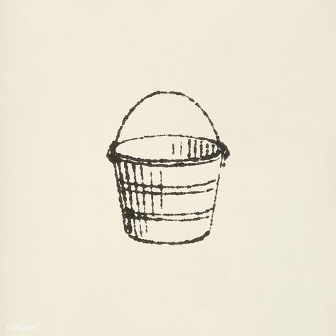 Bucket icon from L'ornement Polychrome (1888) by Albert Racinet (1825–1893). Digitally enhanced from our own original 1888 edition. | premium image by rawpixel.com Bucket Tattoo, Vintage Bucket, Insta Icon, Vintage Icons, Vintage Tattoo, Little Tattoos, Tiny Tattoos, Beautiful Tattoos, Logo Icons