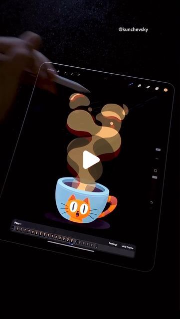 Procreate Tips on Instagram: "Amazing video by @kunchevsky New Coffee Animation in Procreate ☕️✨ 

#procreate #animation" Coffee Animation, Procreate Animation, Procreate Tips, Procreate Ipad Art, Procreate Ipad, Amazing Video, Ipad Art, Cool Gifs, Ipad