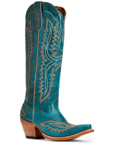 Ariat Womens Casanova Western Boots - Snip Toe, Blue Chris Stapleton Concert, Womens Western Fashion, Turquoise Boots, Fringe Cowboy Boots, Nfr Fashion, Womens Cowgirl Boots, Cowboy Wedding, Chris Stapleton, Ariat Boots