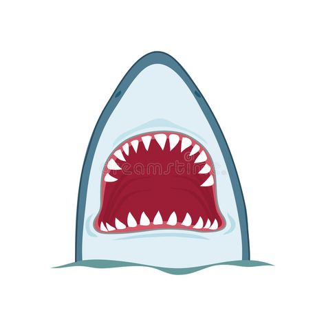 Shark jaws. Shark open mouth, vector illustration on white background , #Ad, #open, #mouth, #Shark, #jaws, #white #ad Shark Mouth Drawing, Drawing Shark, Shark Mouth Open, Open Mouth Drawing, Shark Mouth, Shark Drawing, Shark Jaws, Big Shark, Mouth Drawing