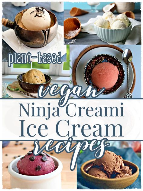 vegan ninja creami ice cream recipes Vegan Ninja Creami, Plant Based Ice Cream, Ninja Creami Ice Cream Recipes, Cherry Ice Cream Recipe, Banana Ice Cream Vegan, Ninja Ice Cream Recipe, Peppermint Ice Cream, Vegan Ice Cream Recipe, Healthy Ice Cream Recipes