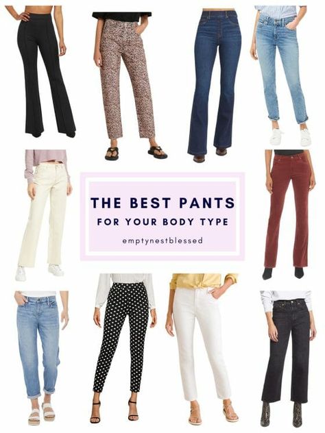 Pants For Long Legged, Pants For Straight Body Type, Different Types Of Legs Shape, Best Trousers For Short Women, Best Work Pants For Curvy Women, Best Pants For Flat Bottoms, Bootcut Pants Outfit Work, Pants For Body Type, Dress Pants For Short Women