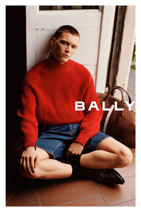 Presenting the new Spring/Summer 2024 collection, available now at Bally.com Fashion Campaign Photoshoot, Fashion Photography Male, Men Editorial, Alasdair Mclellan, Luxury Leather Bag, Portrait Editorial, Summer Luxury, Things To Do With Boys, Hot Sweater