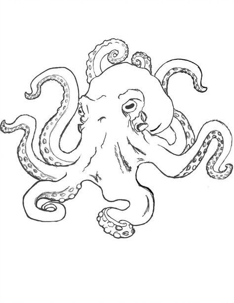 Octopus Sketch, Octopus Coloring Page, Octopus Drawing, Octopus Tattoo Design, Octopus Tattoos, Octopus Tattoo, Octopus Art, Drawing Simple, Arte Inspo