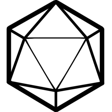 D20 Tattoo Design, D20 Outline, D20 Tattoo, Dnd Logo, Dm Board, Dice Tattoo, Dnd Crafts, Black Phillip, Dungeon Master Screen