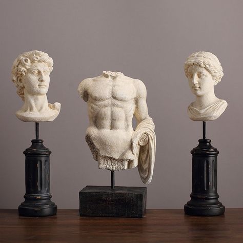 Greek Mythology Sculpture, Mythology Sculpture, Greek Decor, Ancient Greek Sculpture, Goddess Sculpture, Statue Art, Marble Columns, Head Statue, Greek Gods And Goddesses