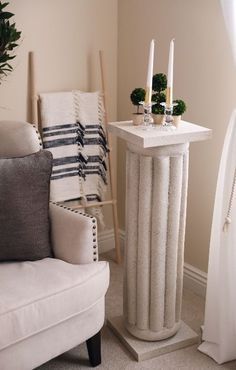 Diy Pillars Columns, Noodles Ideas, Pool Noodle Crafts, Decorative Columns, Greek Columns, Pool Noodle, Stone Columns, Pool Noodles, Diy Headboard