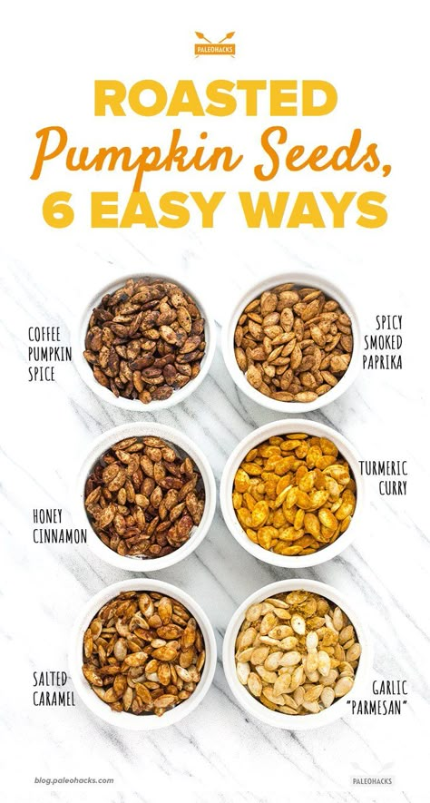 Roasted Pumpkin Seeds, 6 Easy Ways | Paleo, Gluten Free, Vegetarian Oven Roasted Pumpkin Seeds, Maple Roasted Pumpkin Seeds, Best Pumpkin Seed Recipe, Savory Pumpkin Seeds, Flavored Pumpkin Seeds, Pumpkin Seed Recipes Roasted, Spicy Roasted Pumpkin Seeds, Perfect Pumpkin Seeds, How To Roast Pumpkin