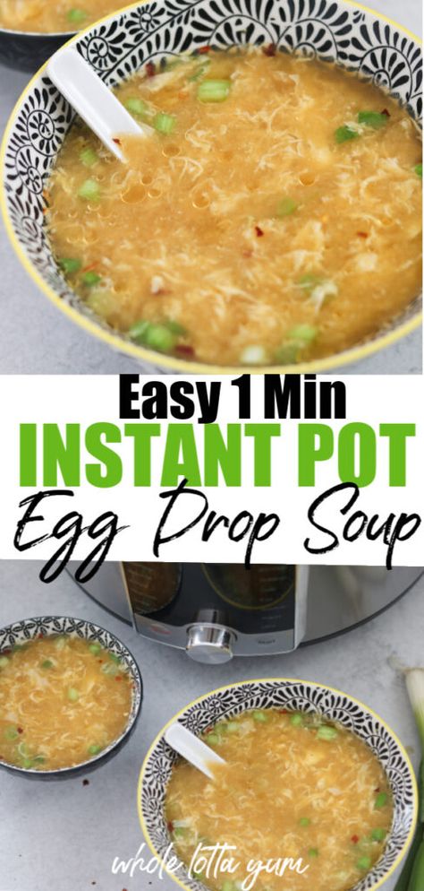 Instant Pot Egg Drop Soup Whole Lotta Yum, Egg And Grapefruit Diet, The Egg Diet, Egg Diet Plan, Soup Appetizers, Egg Drop Soup, Instant Pot Soup Recipes, Egg Drop, Boiled Egg Diet