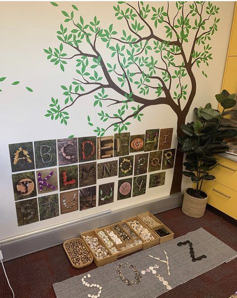 Class Tree Ideas, Abordagem Reggio Emilia, Nature Alphabet, Reggio Emilia Classroom, Curiosity Approach, Art Centers, Reggio Inspired Classrooms, Preschool Decor, Eyfs Classroom