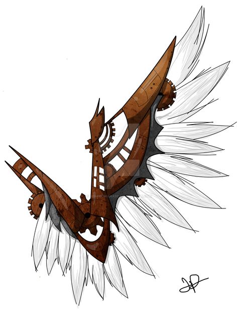 Steampunk Wing by wingedwanabe.deviantart.com on @DeviantArt Wings Inspiration, Steampunk Wings, Steampunk Character, Cosplay Wings, Diy Wings, Wings Drawing, Steampunk Costume, Easy Diy Jewelry, Wings Design