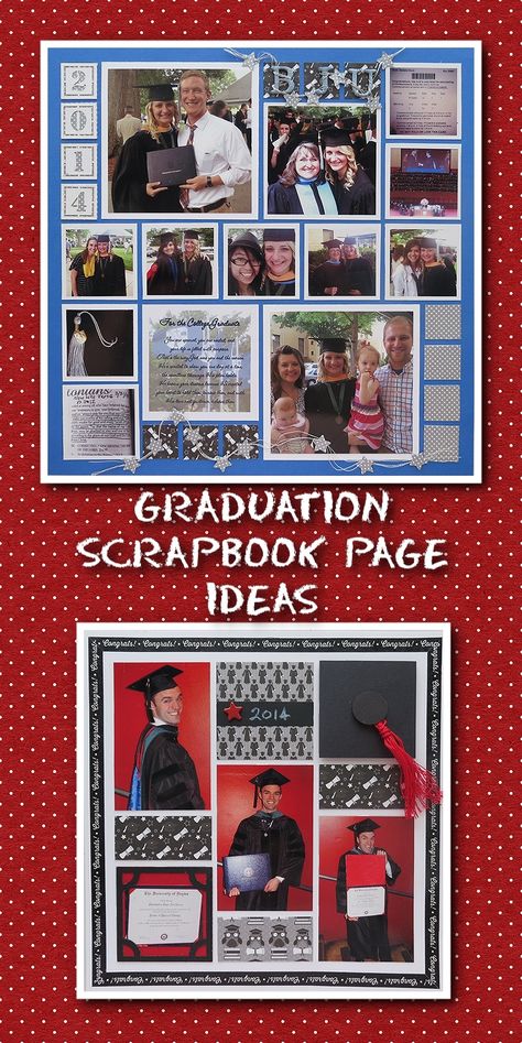 Two Graduation Scrapbook ideas for the Mosaic Moments Grid System. Perfect for scrapping your Instagram photos and displaying your graduation memories. Graduation Scrapbook Ideas, Couple Scrapbook, Graduation Memories, Bridal Shower Scrapbook, School Scrapbook Layouts, Mosaic Moments, Graduation Scrapbook, Paper Bag Scrapbook, Creative Memories Scrapbooking