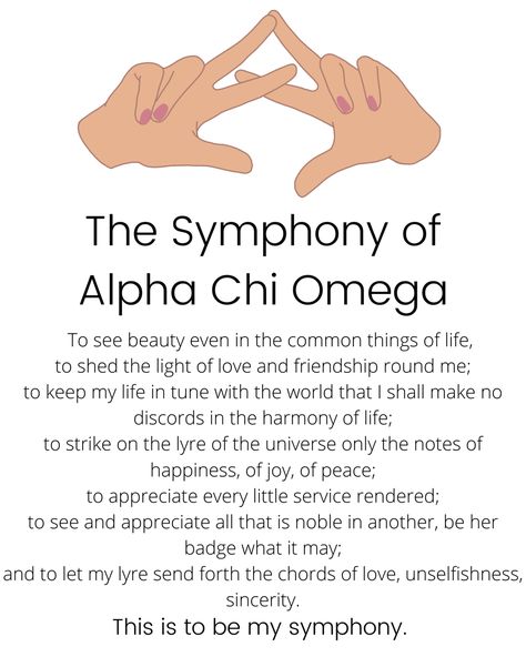 Chi Omega Symphony, Button Ideas, Hand Sign, Alpha Chi Omega, Alpha Chi, Chi Omega, Okay Gesture, Let It Be, Tattoos