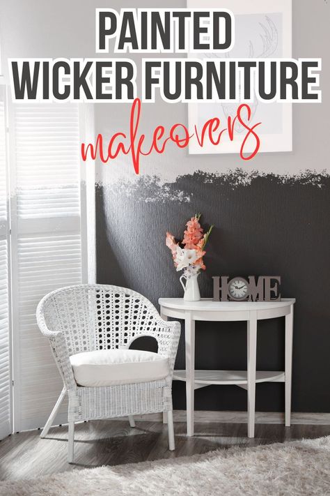 Painted Wicker Furniture Makeovers Paint Wicker Furniture, Best Paint For Wood, Wicker Furniture Makeover, Painting Kids Furniture, Best Paint Sprayer, Painting Wicker Furniture, White Wicker Furniture, Wicker Dresser, Old Wicker