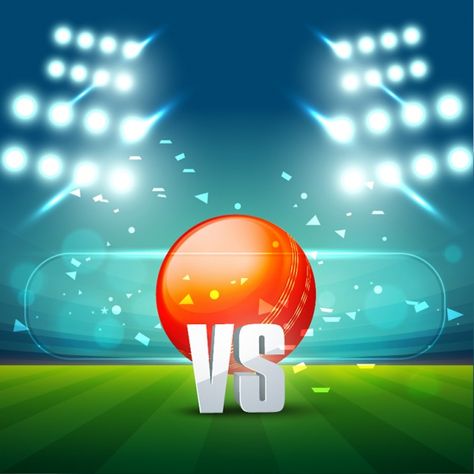 Cricket stadium with ball in the middle Premium Vector Cricket Tournament Poster Background, Cricket Background For Editing, Cricket Thumbnail, Cricket Tournament Poster Design, Cricket T Shirt Design, Background Sport, Cricket Tournament, Acid Attack, About Cricket