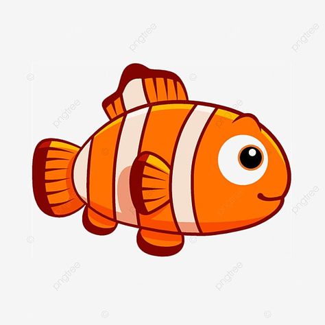 Ocean Clipart, Fish Cartoon, Apple Illustration, Bow Drawing, Fish Drawing, Fish Illustration, Cute Fish, Fish Drawings, Clown Fish