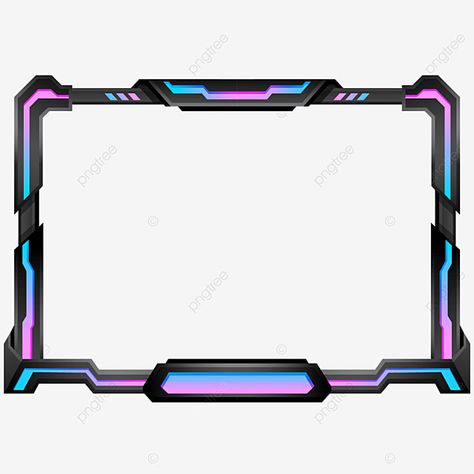 Purple Overlay, Streaming Overlay, Neon Frame, Neon Png, Twitch Streaming, Frame Panel, Neon Box, Png Aesthetic, Frame Border