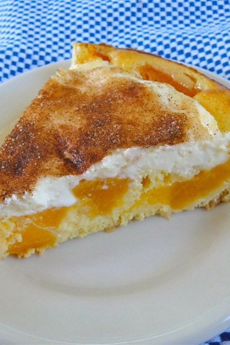 Peaches And Cream Pie, Slice Of Pie, Peach Desserts, Cream Pie Recipes, Best Pie, Peaches And Cream, Canned Peaches, Vanilla Pudding Mix, Peach Pie