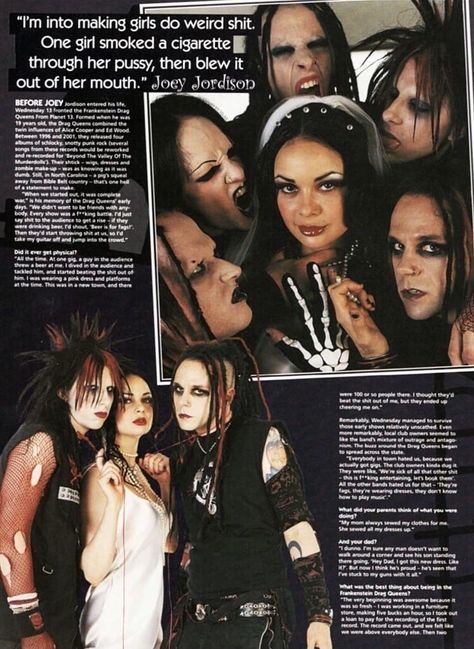 Joey Jordison Magazine, 2000s Alternative Aesthetic, Slipknot Magazine, Murderdolls Wallpaper, Mall Goth Wallpaper, 90s Mall Goth, 2000s Mall Goth, Vampire Freaks, Slipknot Band