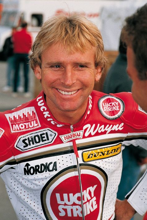 Wayne Rainey Wayne Rainey, Triumph Motorbikes, Honda 750, Motorcycle Racers, Men Are Men, Italian Grand Prix, Motor Cycle, Road Race, Racing Suit