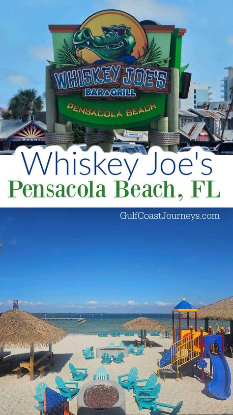 Whiskey Joe's Pensacola Beach, Florida offers great food, tropical drinks, and amazing view of the water. Food and restaurant photos Pensacola Beach Florida Things To Do In, Pensacola Restaurants, Pensacola Beach Aesthetic, Santa Rosa Beach Florida Restaurants, Pensacola Beach Restaurants, Pensacola Lighthouse, Flora Bama, Pensacola Beach Florida, Gulf Coast Vacations