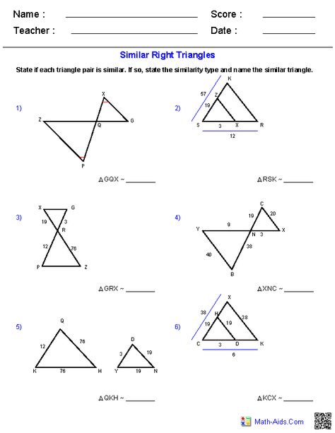 Similar Triangles Worksheets 10th Grade Math Worksheets, 10th Grade Geometry, Congruent Triangles, Proportions Worksheet, Solving Proportions, Similar Triangles, Triangle Angles, Angles Worksheet, Geometry Problems