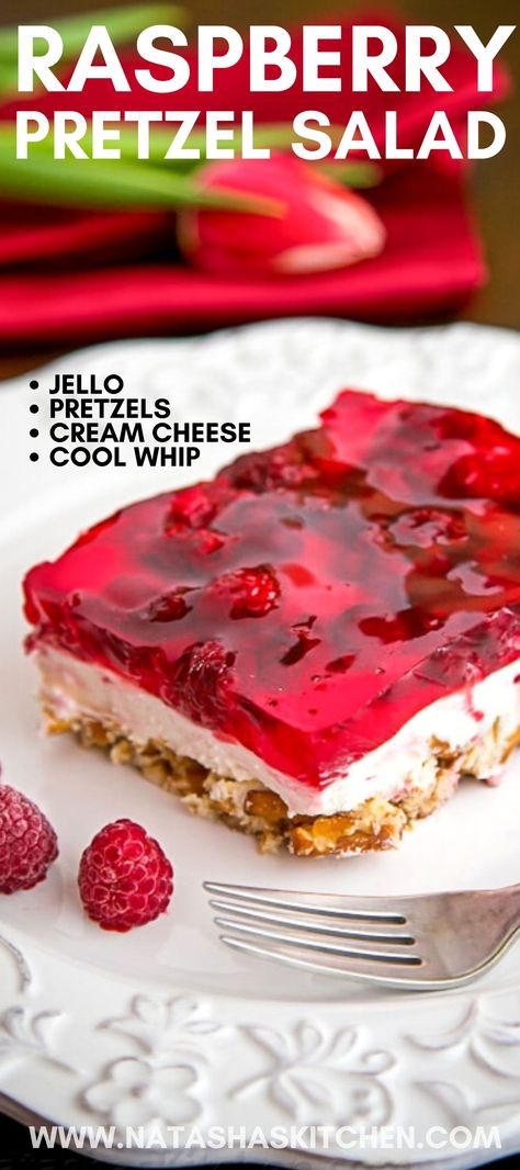 Raspberry Pretzel Jello, Desserts Raspberry, Raspberry Pretzel Salad, Dessert Raspberry, Pretzel Jello, Holiday Desserts Thanksgiving, Thanksgiving Desserts Kids, Jello Recipe, Dessert Thanksgiving