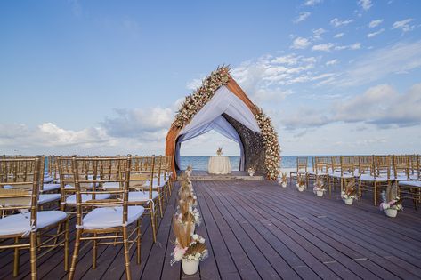 Dreams Natura Wedding - Mexico - Hola Weddings Dreams Natura Cancun Wedding, Dreams Natura Cancun, Water Wedding Ceremony, Riviera Cancun Wedding, Mexico Wedding Venue, Wedding Gazebo, About Dreams, Dream Beach Wedding, Gazebo Wedding