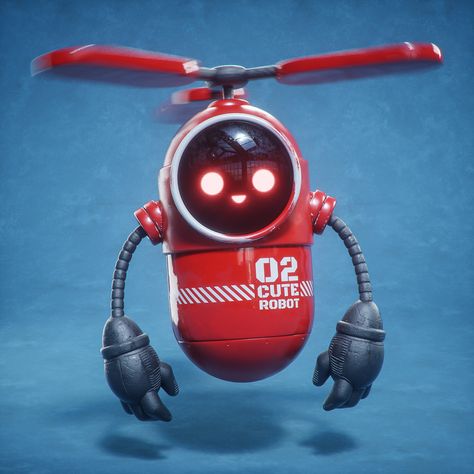 The Cute Robot Squad on Behance Character Design Art, Robot Game, Red Robot, Cute Robot, Robot Animal, Art Character Design, 3d Modeling Tutorial, Retro Robot, M Instagram