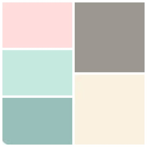 Dusty teal, dusty Aqua, pink blush, muted gray and soft ivory!! My color scheme!!                                                                                                                                                                                  More Grey Colour Scheme Bedroom, Aqua Bedrooms, Teal Accent Walls, Teal Bedroom, Dusty Teal, Teal Accents, Girls Rooms, Kitchen Colour Schemes, Kitchen Decor Themes