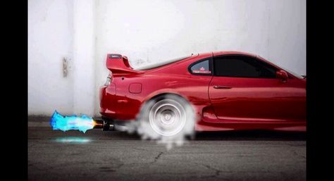 Blue fire back fire Supra Toyota Racing Development, Nissan 180sx, Skyline Gtr R34, Nissan Nismo, Sports Car Wallpaper, Jdm Wallpaper, Custom Muscle Cars, Nissan Cars, Japan Cars