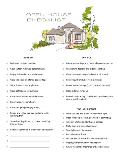 Open House Checklist Open House Checklist, How To Trim Bushes, House Checklist, Clean Kitchen Sink, Having Coffee, Porch Plants, House Planning, Porch Flowers, Side Yards