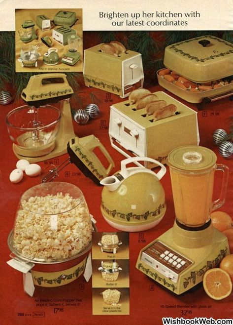 80s Gadgets, 70s Kitchen Appliances, 1970’s Kitchen, Retro Foods 1970s, 1980 House, 1970s Appliances, 1970s Food, 1970s Food Ads, 1950s Ads