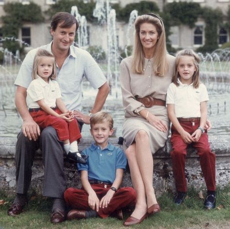 Early days: Lord Brabourne with Lady Romsey, a nine-year-old Nicholas (middle) and his sisters Leonora (left) and Alexandra (right) Penny Romsey, Louis Mountbatten, Klasik Hollywood, India Hicks, Hampshire Uk, Elisabeth Ii, Prince Phillip, Princess Elizabeth, Lauren Bacall