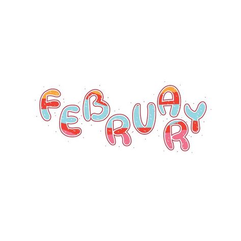 Months Lettering, February Lettering, Hand Drawn Typography, Colorful Lettering, Drawn Typography, Hand Lettering Tutorial, Lettering Tutorial, Text Effect, Good Notes