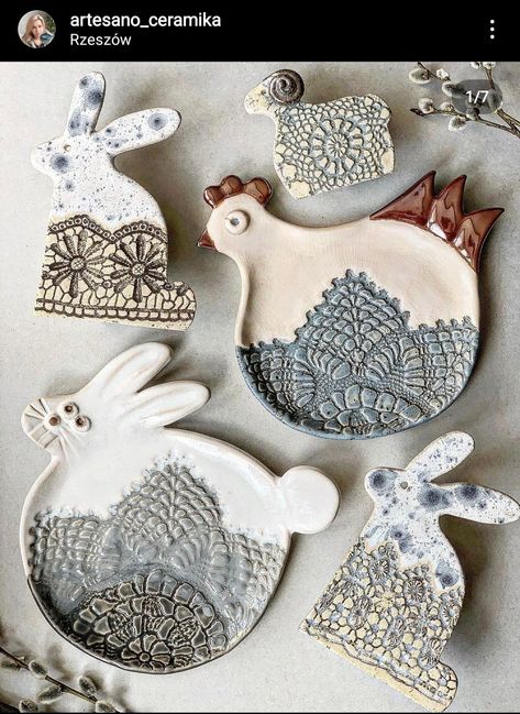 Spring Ceramics Projects, Spring Pottery Ideas, Easter Ceramics Ideas, Easter Clay Ideas, Easter Pottery Ideas, Spring Ceramics, Easter Ceramics, Easter Clay, Easter Pottery