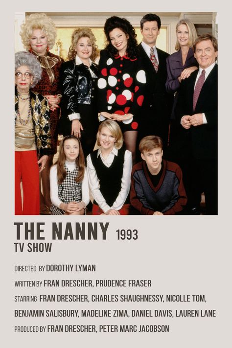 The Nanny Poster, The Nanny Tv Show, The Nany, Die Nanny, Fran Fine Outfits, Tv Weddings, Hippie Posters, Polaroid Posters, Fran Drescher