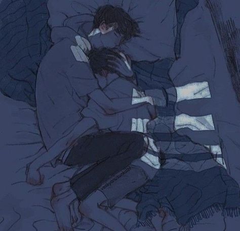 Laying Together Cuddling Couple Anime, Cute Couple Drawings, Cute Couple Art, Romantic Art, Couple Drawings, Couple Art, الرسومات اللطيفة, Cute Anime Couples, Anime Love