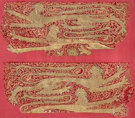 Medieval Embroidery, Gold Work Embroidery, Yarn Thread, Antique Textiles, Gold Work, Running Stitch, Leopards, Gold Threads, 14th Century