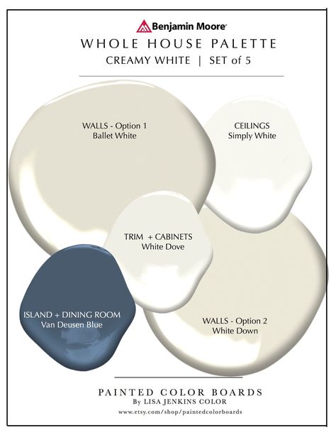 This Kitchen Decor item by PaintedColorBoards has 587 favorites from Etsy shoppers. Ships from Belmont, NC. Listed on Jul 3, 2024 Van Deusen Blue, Benjamin Moore White, House Color Palettes, Neutral Paint Colors, House Color Schemes, White Paint Colors, Simply White, Favorite Paint, Storing Paint