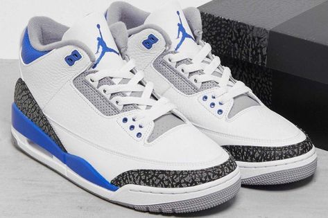 Jordan 3 Blue, Jordan 3 Racer Blue, Jordan Retro 3, Blue Jordans, Jordan 3 Retro, Nike Air Jordan Retro, Air Jordan 3 Retro, Air Jordan 3, Mens Nike Air