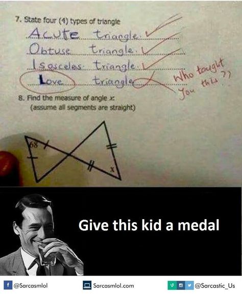 I do believe that there's still a fifth type, but that doesn't really matter..... Funny Things Kids Say, Funny Test Answers Student, Funniest Kid Test Answers, Kids Test Answers, Funny Test Answers, Things Kids Say, Funny Test, It's Funny, School Humor