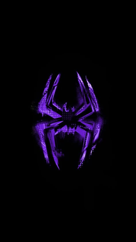 Spider Logo, Marvel Phone Wallpaper, Purple Spider, Black And Purple Wallpaper, Spiderman Comic Art, Spider Man Wallpaper, Spiderman Miles, Image Spiderman, Dark Purple Wallpaper