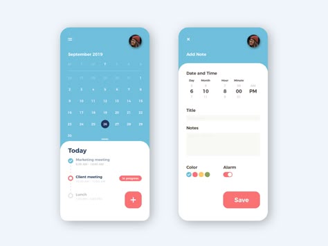 Made this calendar app design to exercise my skills (: Calendar App Design, Desain Ux, To Do App, Celebrities Quotes, Event App, Design Calendar, Ui Ux 디자인, Android App Design, Mobile App Design Inspiration