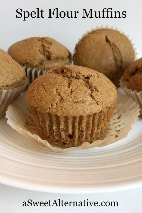 Spelt Flour Muffins, Easy Apple Sauce, Spelt Muffins, Spelt Flour Recipes, Spelt Recipes, Date Muffins, Vegan Muffins, Homemade Crackers, Lemon Blueberry Muffins